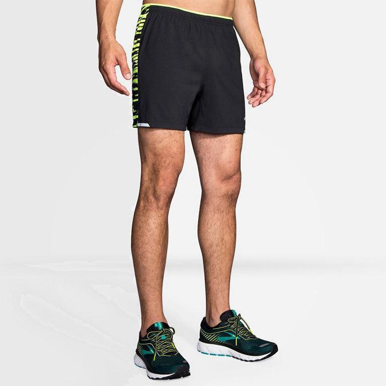Brooks Nightlife 5 Hardloopshorts voor Heren Grijs (GMDLZ-4960)